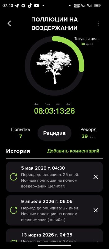 , Telegram: Jour 9 sans émissions nocturnes. L’abstinence (le célibat) continue. N’oubliez pas…