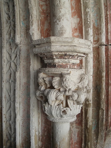 Flickr En 1479, cependant, une nouvelle tribulation survint avec la peste qui se développa à Aveiro, et la sainte princesse fut contrainte de quitter le couvent le 7 septembre et de se retirer dans la ville d'Avis, puis à Abrantes. Lorsque la maladie cessa, après 11 mois, il se retira de nouveau dans son couvent. À la mort du roi, son père en 1481 et son frère D. João II ayant été acclamés, il fit vœu solennel de chasteté le 25 novembre de la même année, poursuivant avec plus de ferveur ses exercices habituels avec toutes les rigueurs d'une religieuse, jusqu'à son décès. Elle fut enterrée dans le chœur où, en 1577, D. Ana Manique de Lara, duchesse de Caminha, possédait un tombeau en ébène, incrusté de bronze doré.
<a rel=
